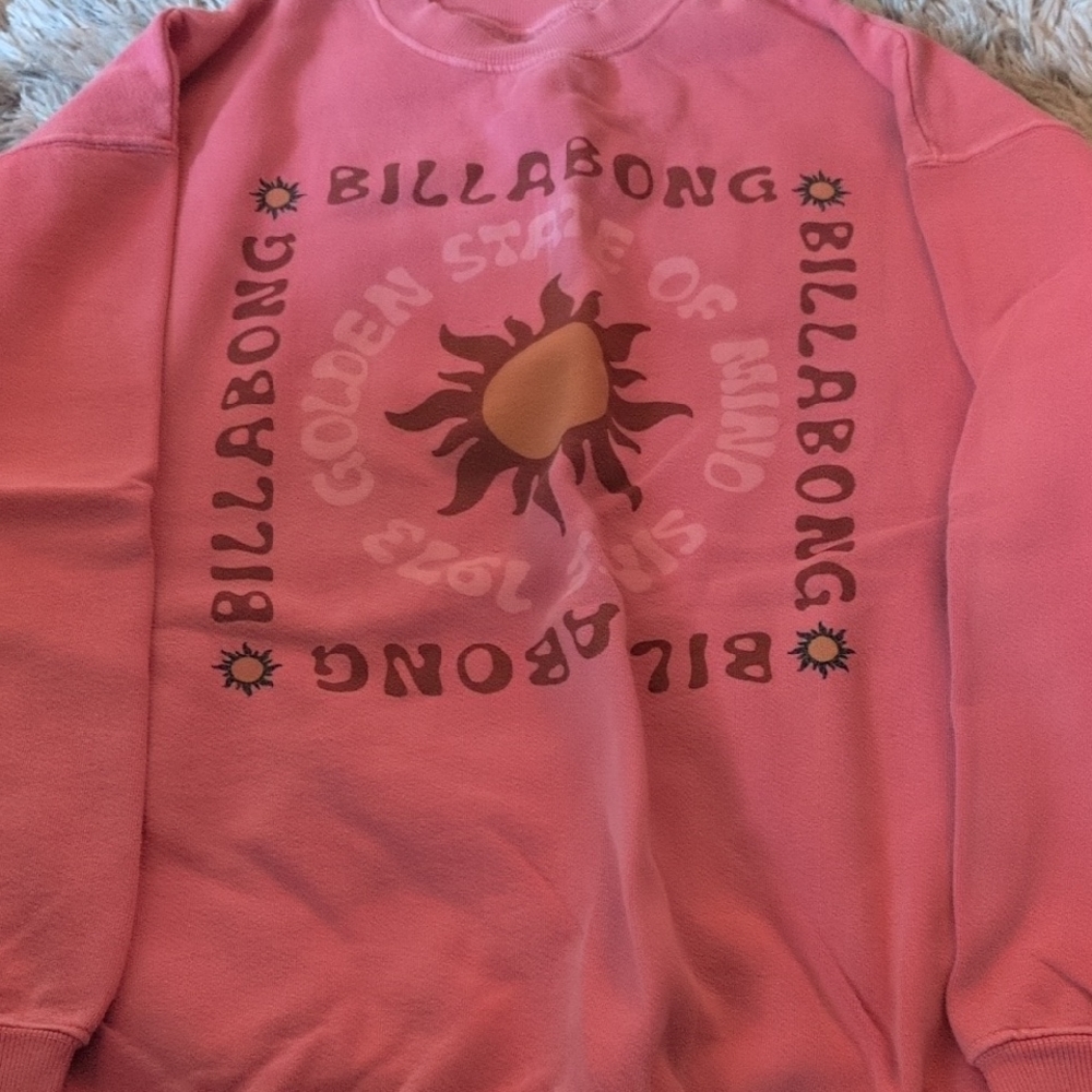 Billabong Coral Graphic Sweatshirt Women's M EUC